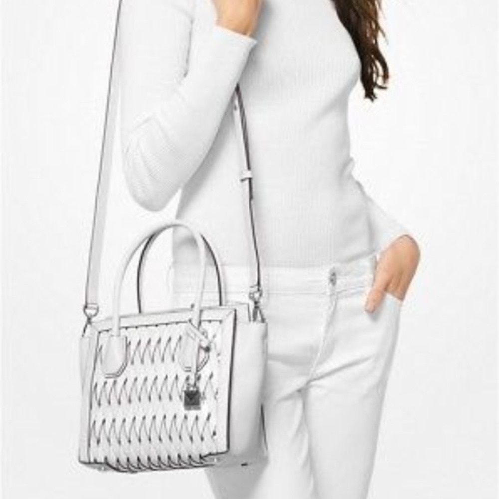 Michael Kors woven medium messenger bag